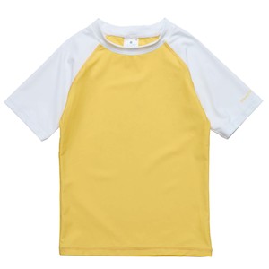 Yellow White Sleeve Sustainable SS Rash Top