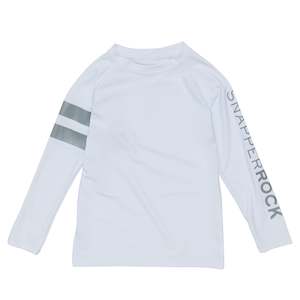 White Arm Band Long Sleeve Rash Top