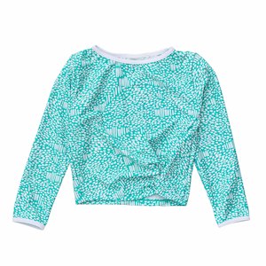 Clothing wholesaling: Spearmint Spot LS Wrap Crop Top