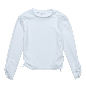 White Rouched LS Rash Top