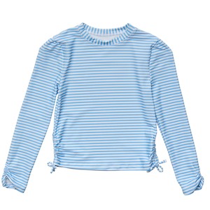 Clothing wholesaling: Cornflower Stripe Sustainable LS Rash Top