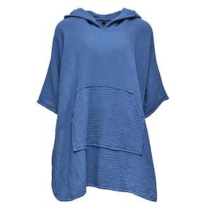 Clothing wholesaling: Denim Blue Beach Poncho