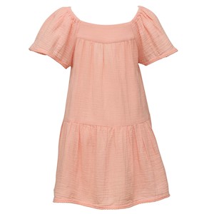 Clothing wholesaling: Peach Flutter Sleeve Dress