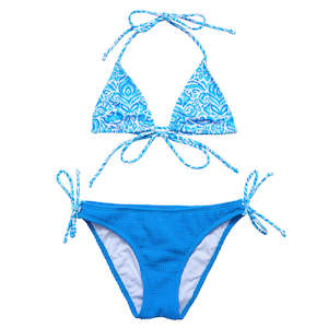 Clothing wholesaling: Santorini Blue Triangle Bikini