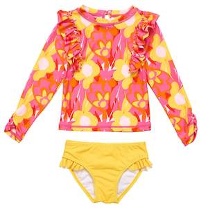 Clothing wholesaling: Pop of Sunshine LS Ruffle Set