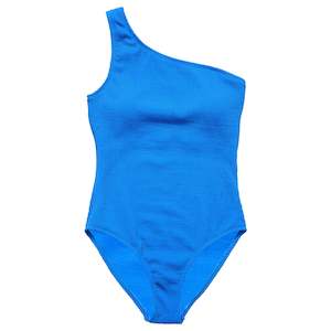 Clothing wholesaling: Womens Marine Blue One Shoulder Swimsuit