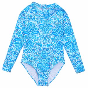 Clothing wholesaling: Santorini Blue LS Surf Suit