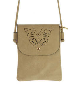 Gift: Layla butterfly cutout bag TAUPE