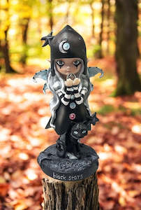 Black Stars Goth Fairy Figurine