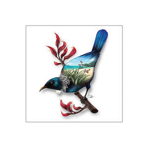 Gift: Ceramic NZ Birds & Scenery 3D Tile / Wall Hanging