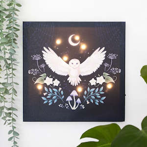 Gift: Night Owl Light Up Canvas Picture NEW!