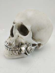 Gift: White Skull with Silver