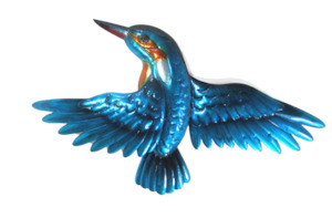 Kingfisher in Flight - Metal Wall Hanging