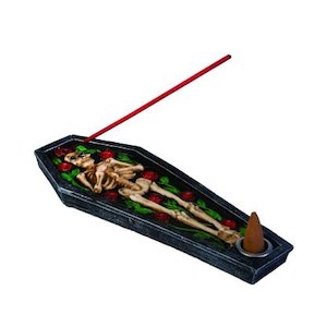 Gift: Skeleton with Roses Coffin Cone & Incense Burner