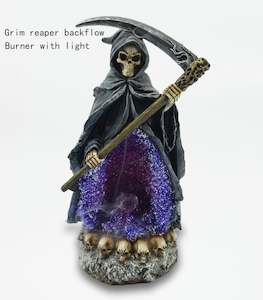 GRIM REAPER PURPLE CRYSTAL BACK FLOW BURNER W/LED