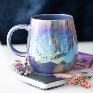 Live by the Sun Love by the Moon Iridescent Mug NEW!