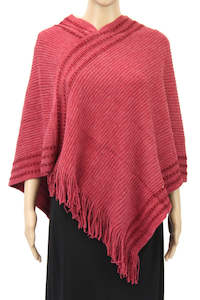 diagonal border poncho