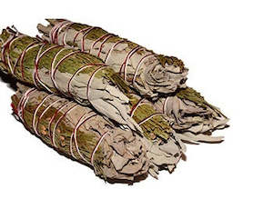 White Sage Cedar Smudge 4 inch