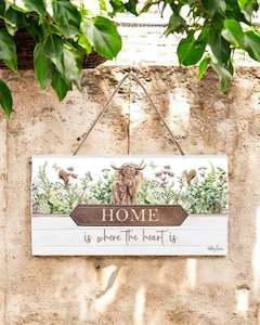 HighLand Cow Key Rack - Home is where the heart is