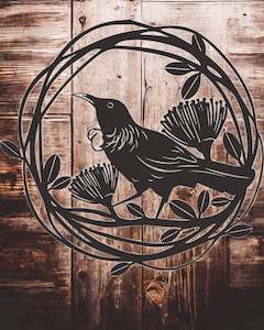 NZ Native Bird WallArt Tui 49cm