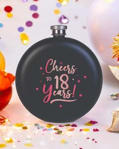 Gift: Happy 18th Birthday Round Flask