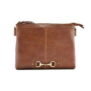 Steed Double Pocket Leather Bag - Tan