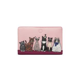 Party Cats Oxford Leather Purse - Pink