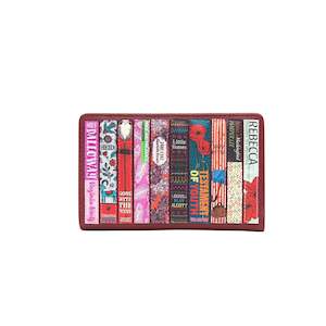 Wallets: Bookworm Library Oxford Leather Purse - Cherry Red