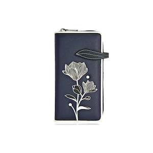 Magnolia Clutch Wallet - Blue