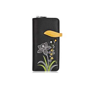 Daffodil Clutch Wallet - Black