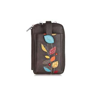 Smartphone Pouch: Petal Smartphone Pouch - Brown