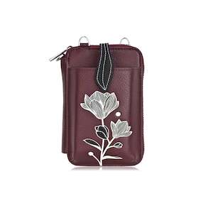 Magnolia Smartphone Pouch - Wine