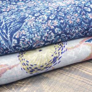 On Sale: Apricot and Blue Flower Scarf