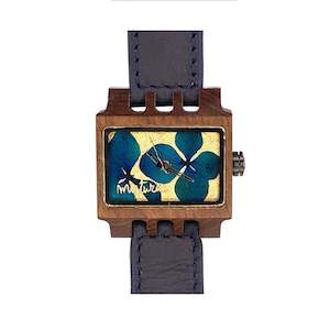 Lenzo Navy Floral | Ladies Watch