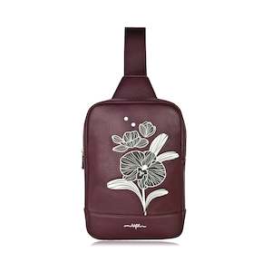 Crossbody: Orchid Sling Bag - Wine