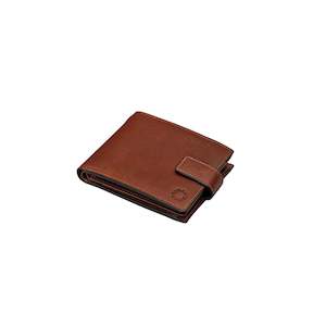 Men's Leather Wallet with Tab - Brown