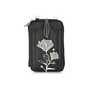 Magnolia Smartphone Pouch - Black