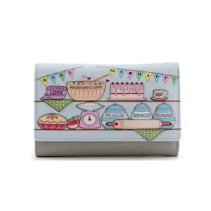 Bake Me Happy Large Tri-Fold Leather Purse