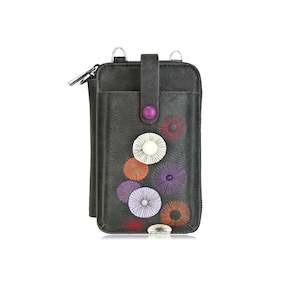 Smartphone Pouch: Floret Smartphone Pouch - Grey