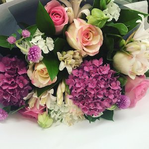 Hydrangeas, Lilies and Roses