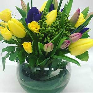 Spring Delights in glass vase