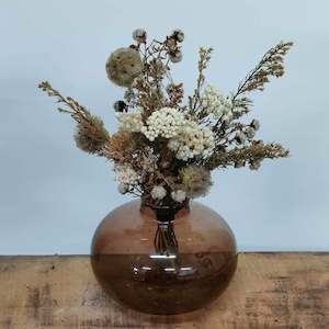 Mini Dried Floral Posy & Donny Vase