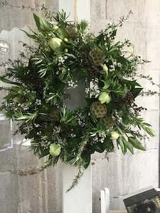 Florist: Fresh Greenery Wreath (perfect for drying)