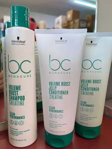 BC Bonacure Clean Performance Volume Boost Shampoo and 2 x Conditioner trio set