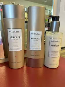 Goldwell Kerasilk Control shampoo & conditioner + Goldwell Kerasilk Gentle hand …