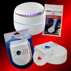 Products: SOVA 3D Teeth Grinding Nightguard + Case + UV Steriliser & Steritabs