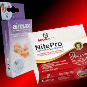 Stop Snoring Combo - NitePro Mouthpiece PLUS Airmax Nasal Inserts