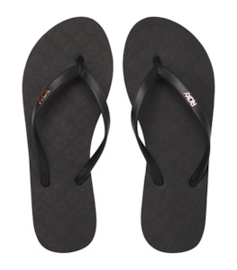 Summer Footwear: ROXY VIVA IV - BLACK/ROSE GOLD