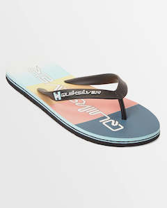 Summer Footwear: Quiksilver Mens Molokai Word Flip-Flops - BLUE 5