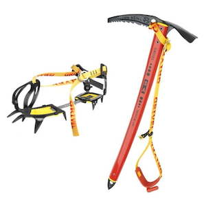 Sporting equipment: Crampons & Axe